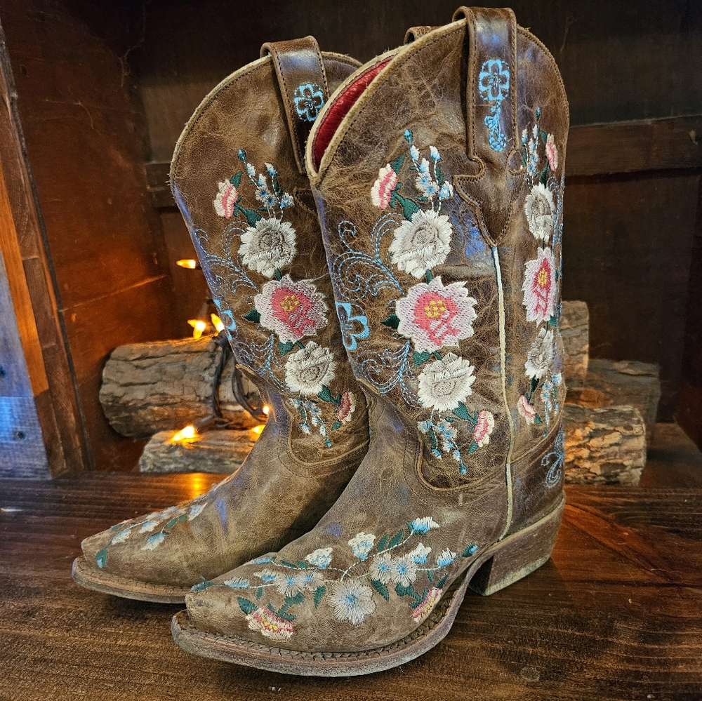 Macy Bean Girls Cowboy Boots Size 1